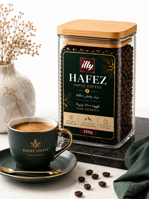 دانه قهوه برند معتبر جهانی illy پخش مستقیم حافظ 100٪ عربیکا 250 گرم اصل