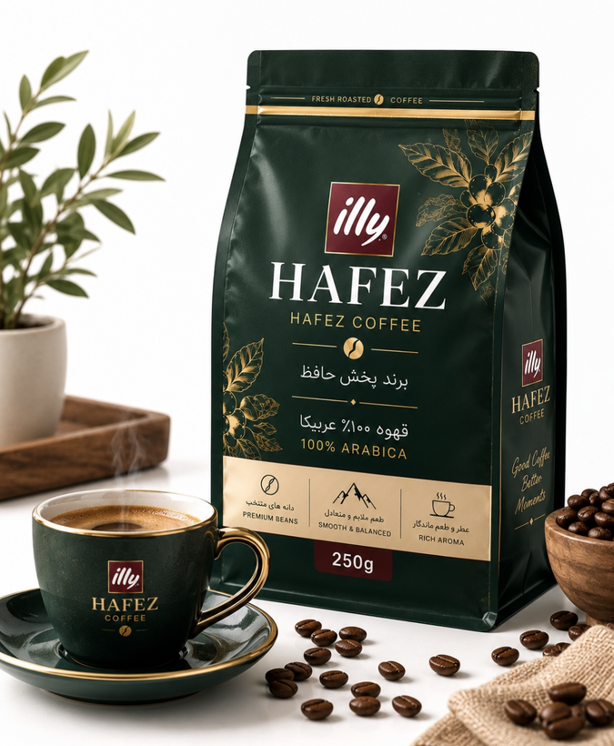 دانه قهوه برند معتبر جهانی illy پخش مستقیم حافظ 100٪ عربیکا 250 گرم اصل