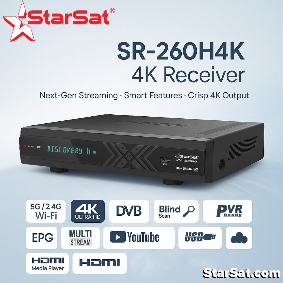 گیرنده دیجیتال استارست مدل SR-260 اصل با کیفیت 4K