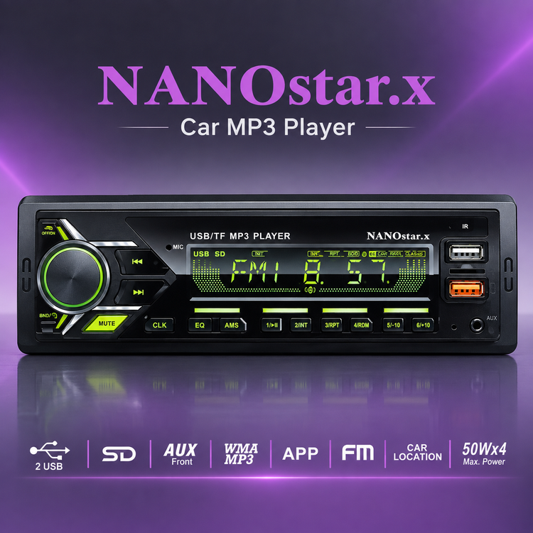 پخش ماشین آیسی بزرگ پایونیری برند معتبر نانو استار ایکس | NanoStar. X